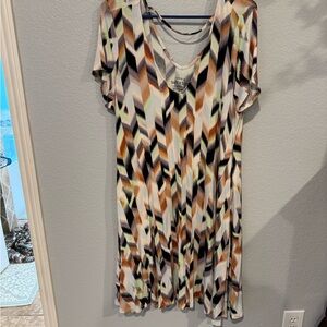 Torrid Multicolor Geometric Midi Dress